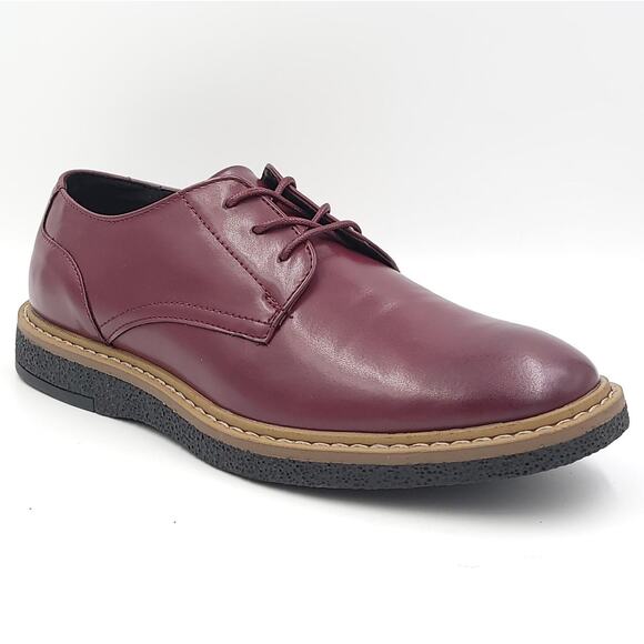 Alfani Men Plain Toe Oxfords Lincoln Size US 9M Wine Red Faux Leather main image 7